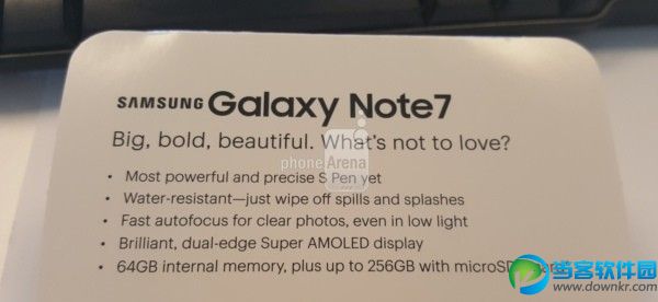 三星Note 7今日发布 三星Note 7真机照片抢先看