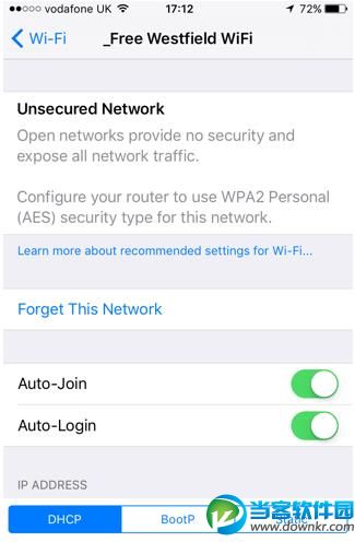 iOS10怎么关闭WiFi安全提醒