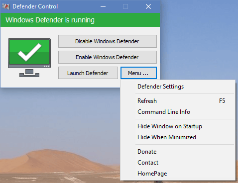 Defender Control(微软安全控制工具) V2.1 最新版
