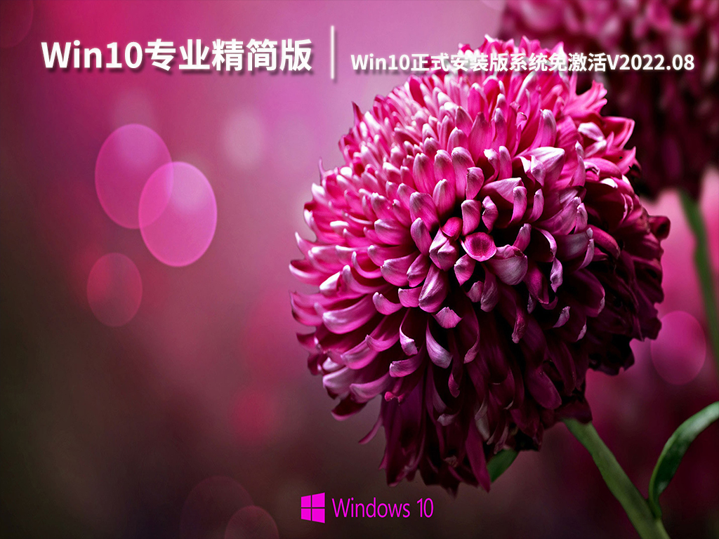 Win10专业精简版系统|Win10 64位正式安装版系统免激活V2022.08