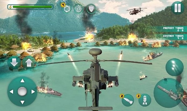 武装直升机战斗模拟器最新版(gunship helicopter attack) v3.0.06 安卓手机版 1